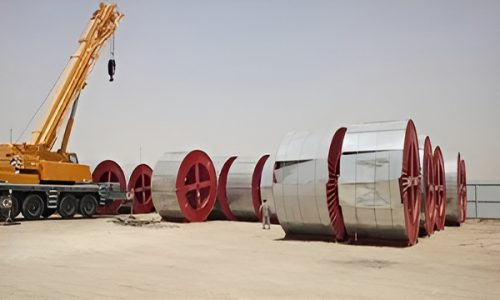 Discharged In Kuwait Cable Drums For Ministry Of Electricity